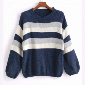 Classic Navy and White Striped Sweater